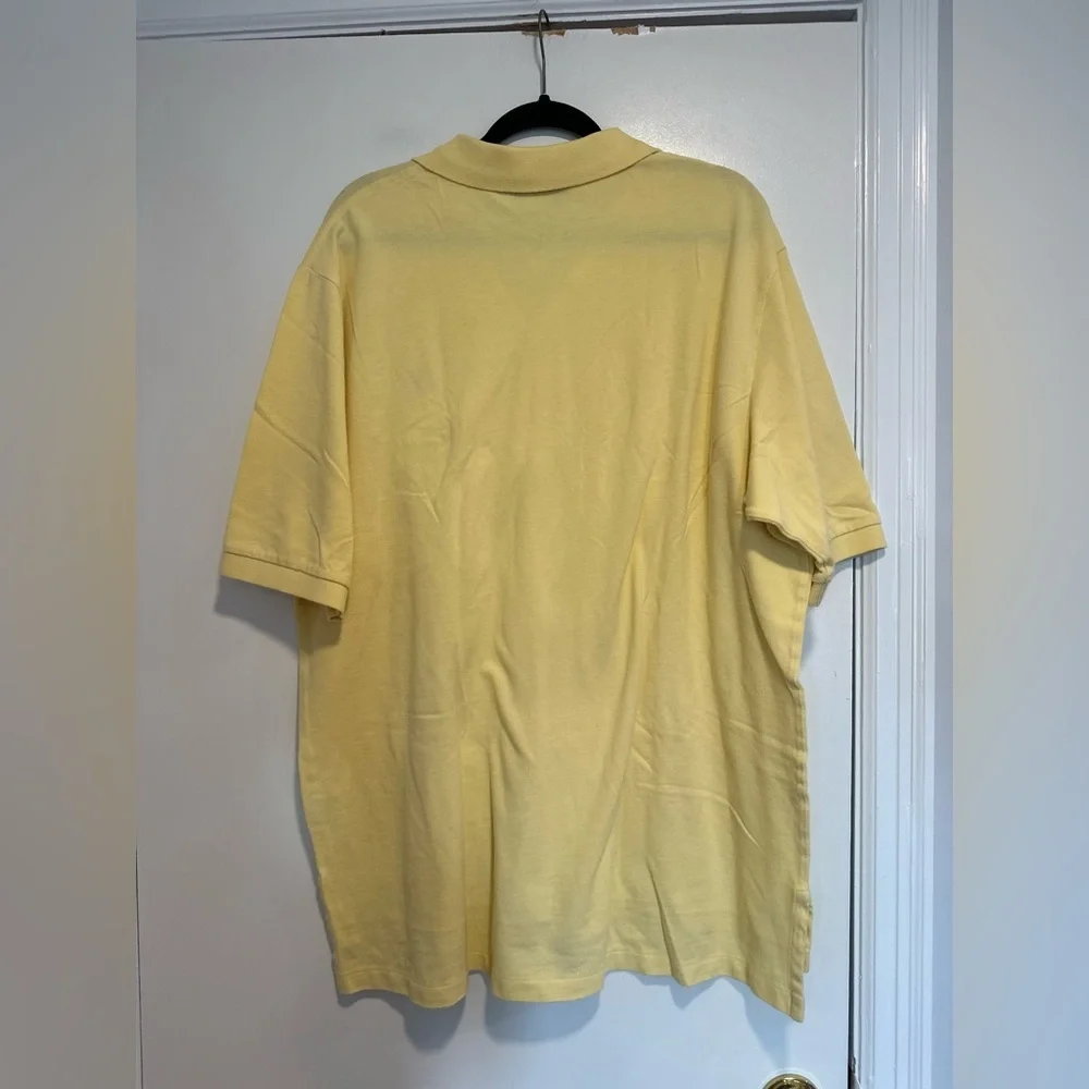 POLO GOLF RALPH LAUREN XXL Pique Pale Yellow Cotton Polo Short Sleeve Shirt.